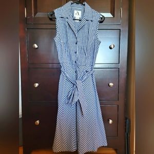 Adorable gingham button front dress